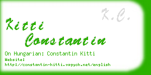 kitti constantin business card